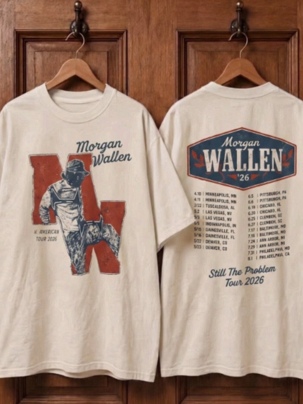 Morgan Wallen Still The Problem Tour 2026 Vintage Graphic Cream T-Shirt